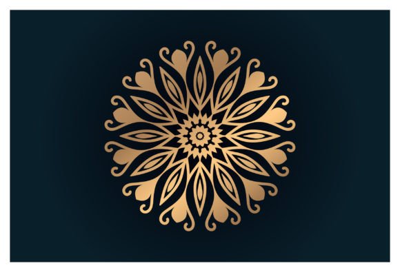 Beautiful Floral Round Ornament Art Work Graphics and Illustrations Review