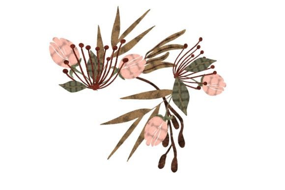 Chalk Pastel Cream Floral Element Graphics and Illustrations Review