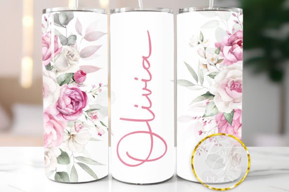Custom Name Tumbler Wrap Floral Design Review
