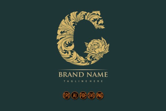 Floral Engraved Monogram C: A Review of Premium Graphics and Illustrations