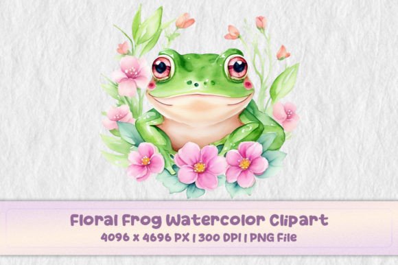 Floral Frog Watercolor Clipart Review