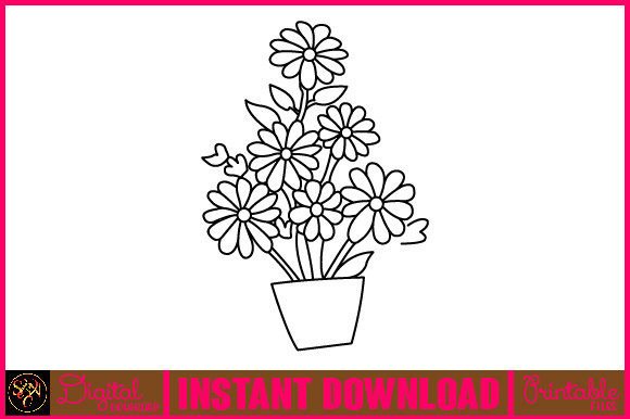 Floral Line Art Flower SVG Elements 100 Graphics and Illustrations Review