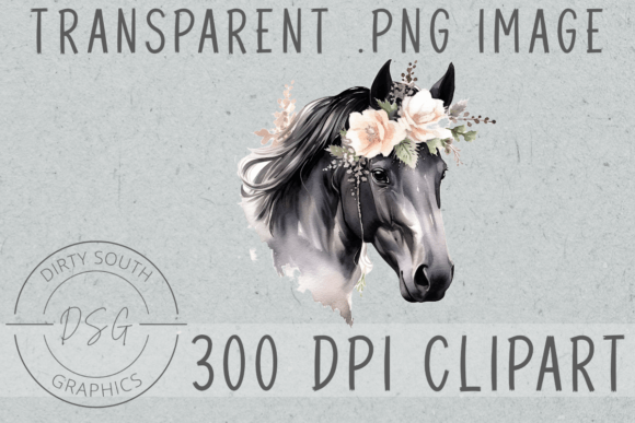 Floral Watercolor Black Horse Review