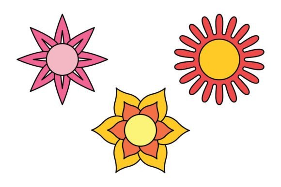 Flower Outline Floral Graphics and Illustrations Review
