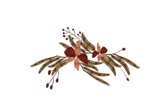 Plain Soft Watercolor Floral Design Graphics and Illustrations
