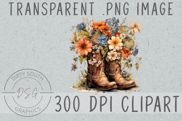 Watercolor Floral Boots: A Designer's Review of Graphics and Illustrations