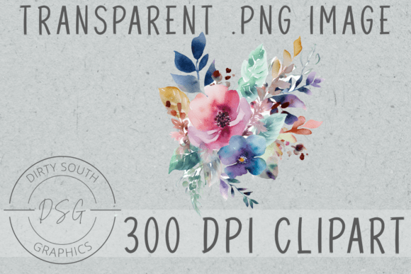 Watercolor Floral Swag Clip Art Graphics & Illustrations Review